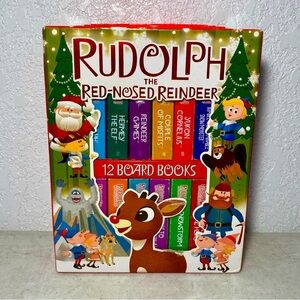 Rudolph the Red-Nosed Reindeer Book Block 12 Board Books Set in Carry Case Box